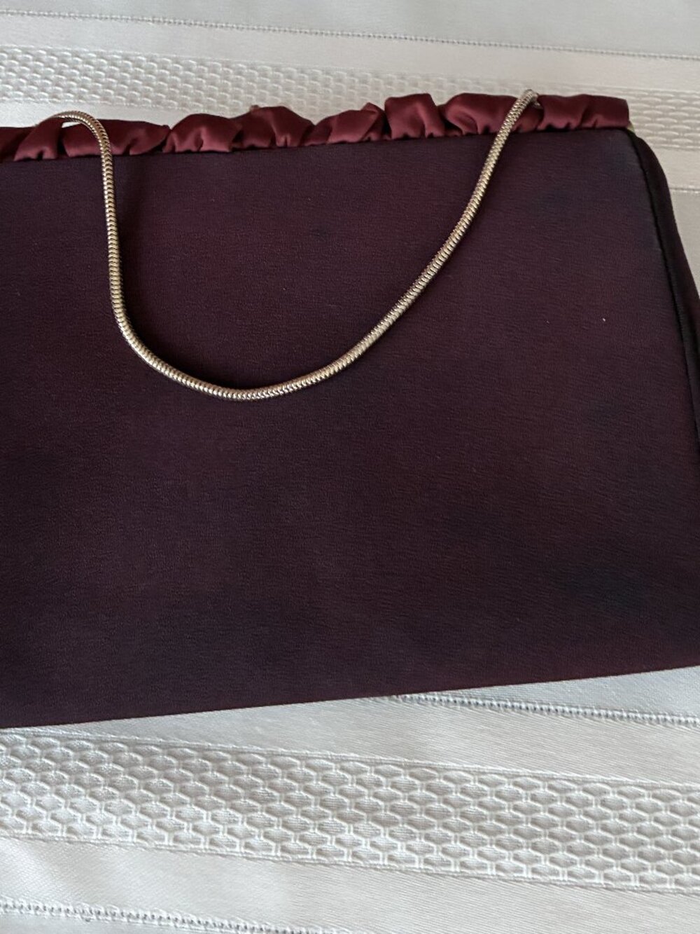 Antique Elegant Peck & Peck Burgundy Evening/Cocktail Purse